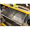 Image 2 : STAINLESS STEEL 42"W X 26"D X 34"H COMMERCIAL MOBILE TRANSPORT BIN WITH DRAIN VALVE