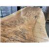 Image 2 : SOLID WOOD LIVE EDGE 114"L X 33"D X 32"H BLACK METAL BASE TABLE