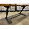 Image 3 : SOLID WOOD LIVE EDGE 114"L X 34"D X 32"H BLACK METAL BASE TABLE