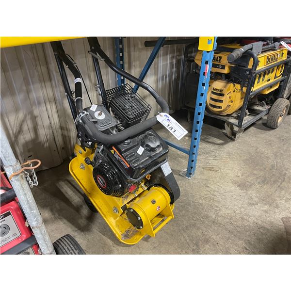 YELLOW 196CC GAS POWERED INDUSTRIAL VIBRATING 15" PLATE COMPACTOR