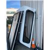 Image 2 : WHITE 60"W X 74"L X 21"H TRUCK CANOPY ( ONE SIDE WINDOW BROKEN )