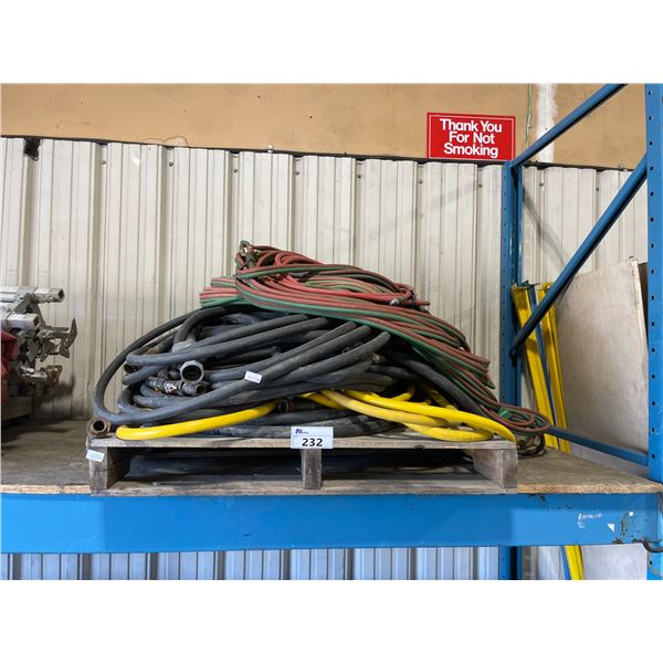 PALLET OF FUEL HOSE, WATER HOSE, TORCH HOSES & TORCH HEADS