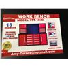 Image 2 : RED STEELMAN 18 DRAWER WORKBENCH H67" X W87" X D23" WITH HUTCH,