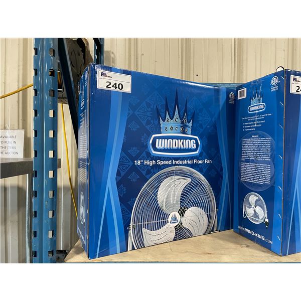 WINDKING 18" HIGH SPEED INDUSTRIAL FLOOR FAN