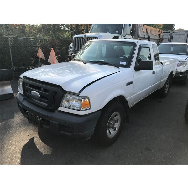 2007 FORD RANGER, 2 DR PU, GAS, WHITE, VIN #1FTZR44U97PA40161