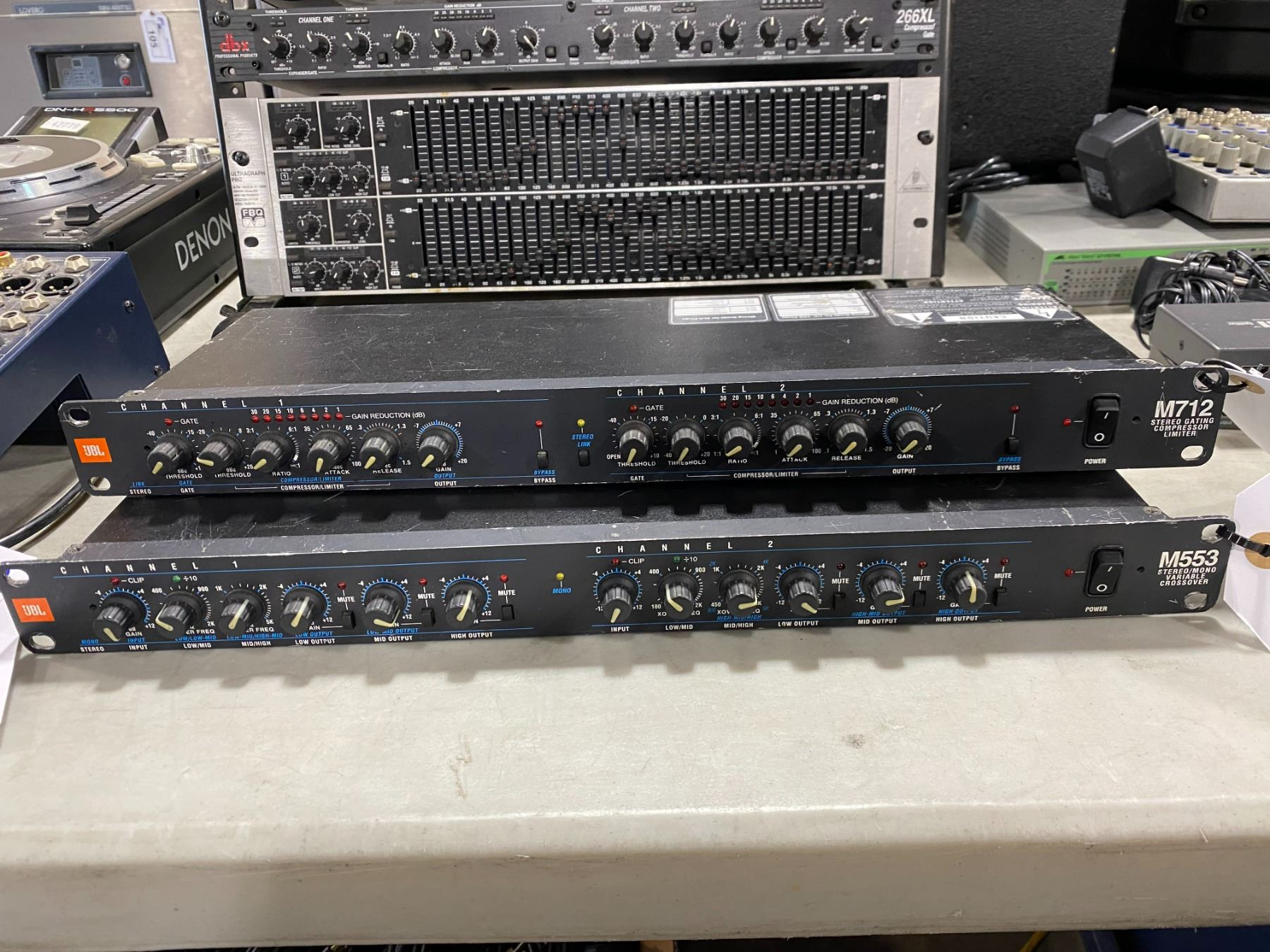 Jbl Rack1 RACK MOUNT JBL M712 PROFESSIONAL DUAL CHANNEL STEREO GATING COMPRESSOR ...
