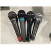 Image 2 : 4 ASSORTED MICROPHONES AND BIN OF ASSORTED AUDIO CABLES