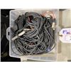 Image 3 : 4 ASSORTED MICROPHONES AND BIN OF ASSORTED AUDIO CABLES