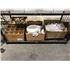 Image 4 : SHELF OF ASSORTED GLASSWARE, DISHWARE AND CONDIMENT DISHES