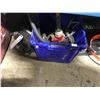 Image 2 : SHELF OF RACK TYPE TONGUE JACKS, MUD FLAP, HEDGE TRIMMER ATTACHMENT, PORTABLE PUMP AND DISPENSER