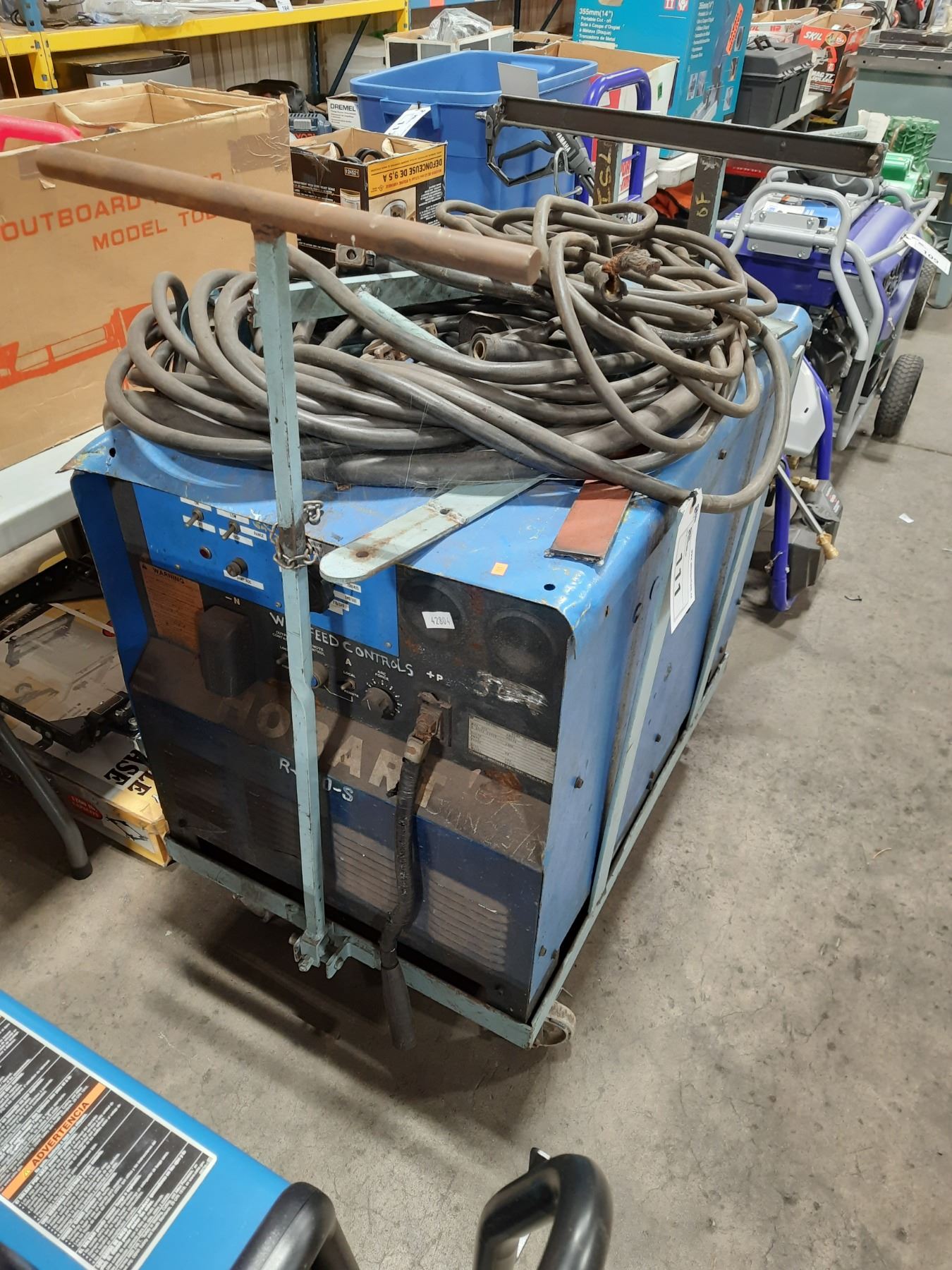 HOBART R-600-S MOBILE HEAVY DUTY MEGA-ARC 600 AMP WELDER WITH GUN ...