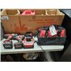 Image 1 : 2- MILWAUKEE CORDLESS HEAVY DUTY DRILLS WITH EXTRA BATTERY, CHARGER & HUSKY TOOL BAG