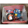 Image 2 : BIN OF ASSORTED EXTENSION CORDS & POWER PLUGS
