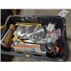 Image 2 : BIN OF ASSORTED HAND TOOLS, SAW BLADES, HACKSAWS, & ROUTER BITS