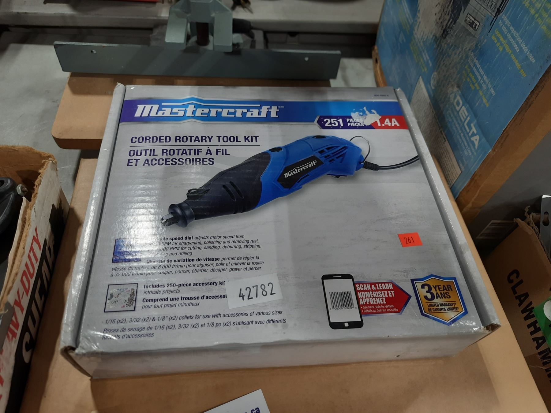 MASTERCRAFT CORDED ROTARY TOOL KIT, MAX SUPERFINISHER NF235A 23GA PIN ...