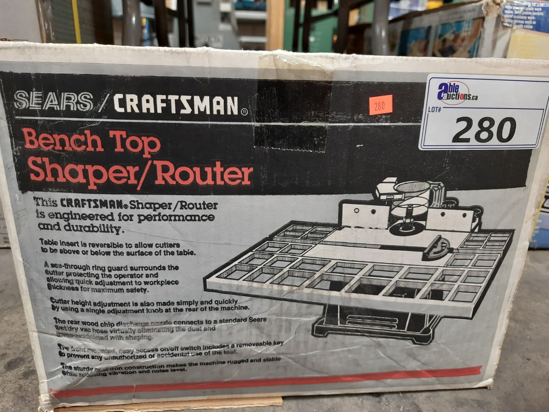 SEARS/CRAFTSMAN HEAVY DUTY BENCH TOP SHAPER/ ROUTER