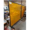 Image 2 : 4- YELLOW 6' X 6' TILLMAN WELDING CURTAIN WITH STAND