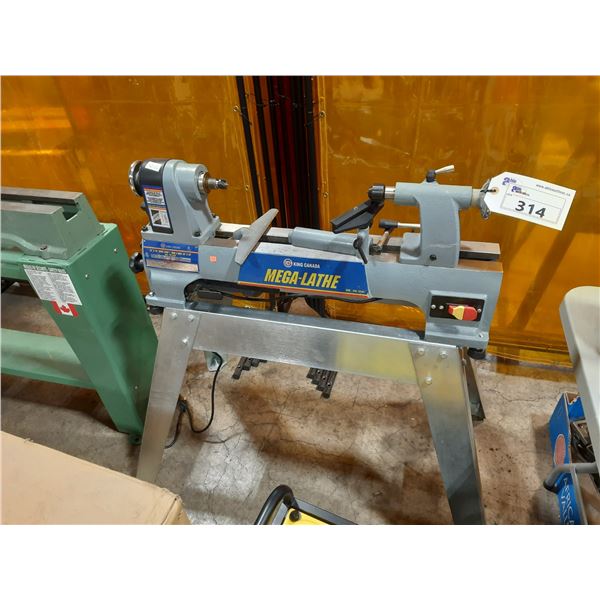 KING CANADA KWL-1016C INDUSTRIAL 10" X 16" WOOD LATHE WITH METAL STAND