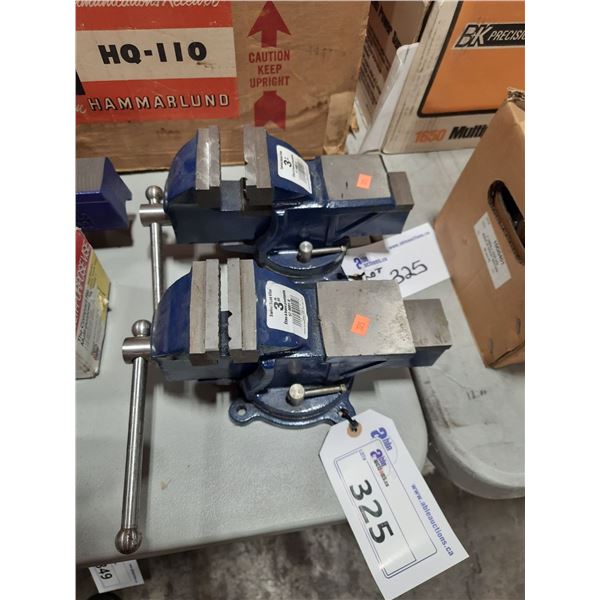 2 BLUE HEAVY DUTY QUICK RELEASE 3  SWIVEL BASE VICE