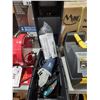 Image 2 : MASTERCRAFT 4 1/2" ANGLE GRINDER WITH 2 ANGLE GRINDER CASE, METAL HAND AWAY TOOLBOX INCLUDE ROUTER