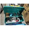 Image 3 : MASTERCRAFT 4 1/2" ANGLE GRINDER WITH 2 ANGLE GRINDER CASE, METAL HAND AWAY TOOLBOX INCLUDE ROUTER