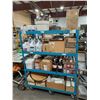 Image 1 : 4 SHELVES OF ASSORTED KITCHEN STRAINERS, CLEANERS, POP, THERMAL ROLLS, TAKE-OUT PRODUCTS, TRAY