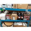 Image 3 : 4 SHELVES OF ASSORTED KITCHEN STRAINERS, CLEANERS, POP, THERMAL ROLLS, TAKE-OUT PRODUCTS, TRAY