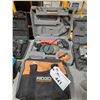 Image 1 : KING CANADA ELECTRIC ANGLE GRINDER IN HARD TRANSPORT CASE & RIDGID R7111 1/2" ELECTRIC DRILL IN