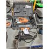 Image 1 : JOBMATE 4 1/2" ELECTRIC ANGLE GRINDER & RIDGID R3121 ELECTRIC JIGSAW IN HARD TRANSPORT CASE