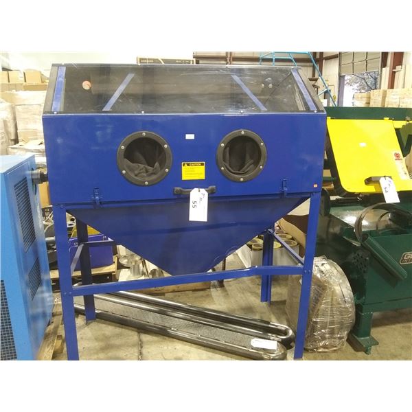 BLUE G&T INDUSTRIAL 48"W X 24"H X 24"D ABRASIVES CABINET WITH HOSE & SPRAY GUN