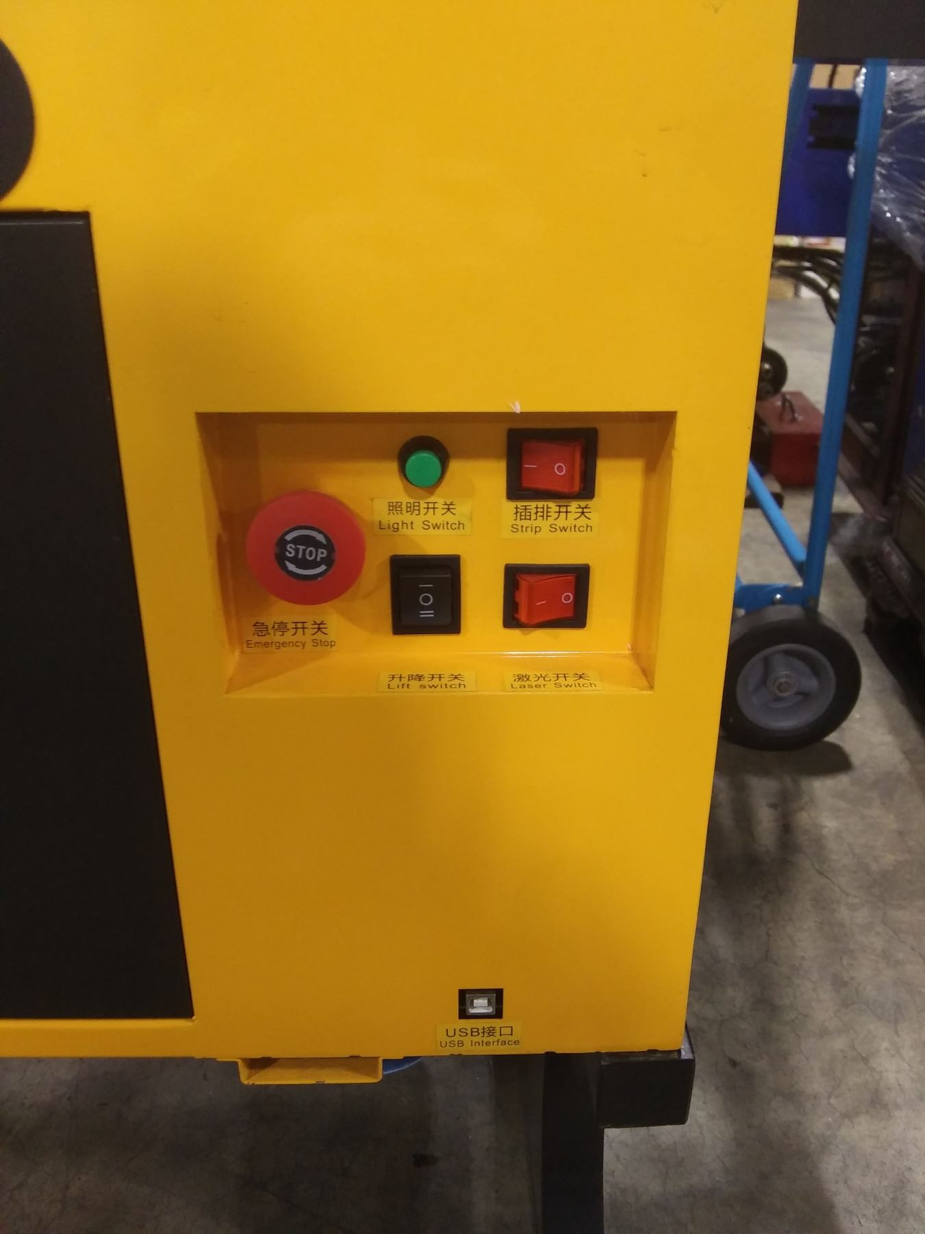 HORIZONTAL CLASS 4 YELLOW 80 WATT CNC LASER CUTTING MACHINE WITH ROTARY ...