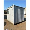 Image 2 : *W GREY METAL 8'4"H X 95"D X 8'6"W SINGLE MAN DOOR, ONE WINDOW PORTABLE OFFICE / STORAGE CONTAINER