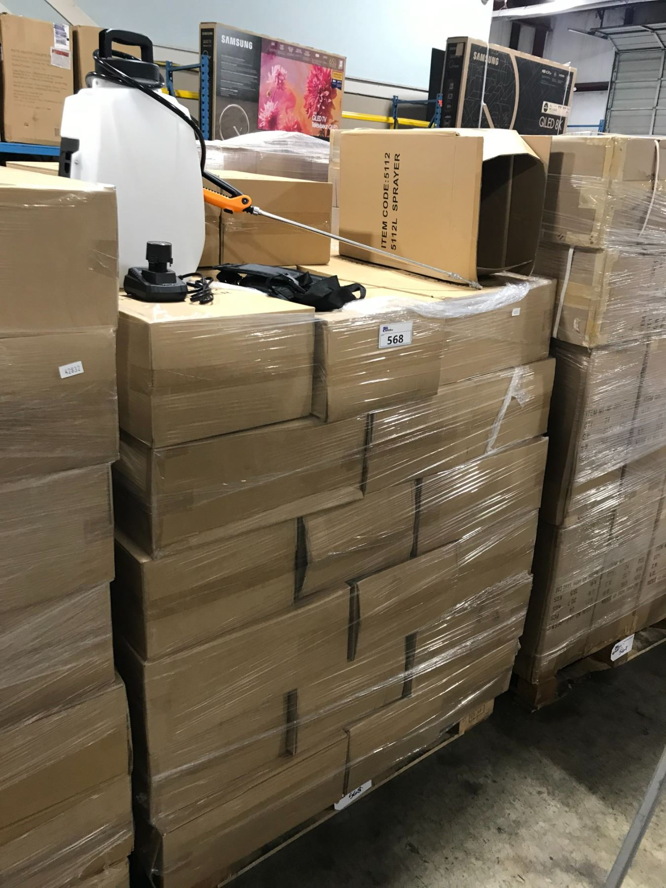 PALLET OF 45 BATTERY OPERATOR 12L BACK-MOUNTED SPRAYERS WITH BATTERY ...