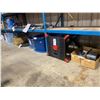 Image 1 : 6 BINS OF ASSORTED HARDWARE, CASTER WHEELS, CHEMICALS, TUBING, HEAVY DUTY EXTENSION CORD, PORTABLE