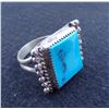 Image 1 : Navajo Sterling Turquoise Ring, Size 14.75