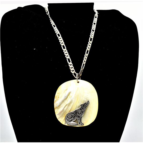 Pewter Wolf Pendant Necklace