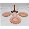Image 1 : 10 Jeannette Pink Depression Glass Saucers