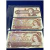 Image 1 : Bank of Canada 1986 & 1974 (2) Two Dollar Bills - Lot of 3