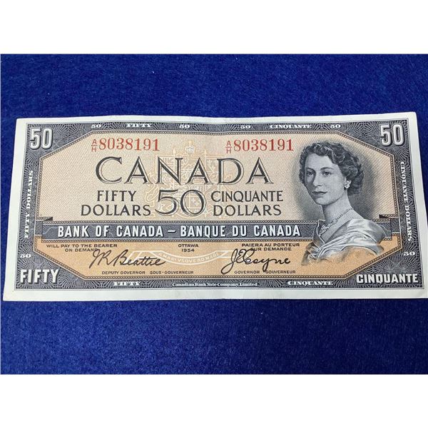 Bank of Canada 1954 $50.00 Bank Note