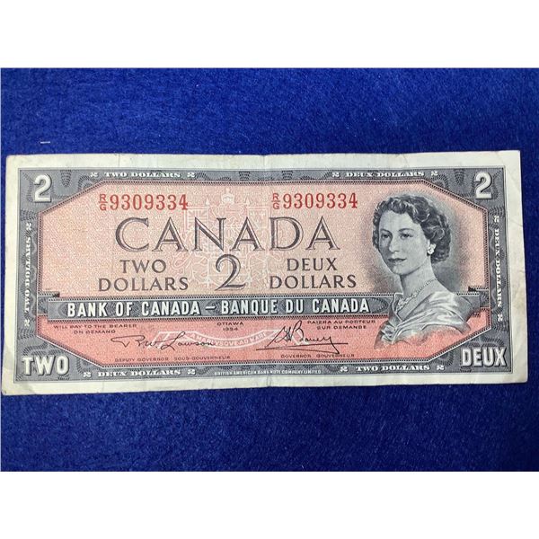 Bank of Canada 1954 $2.00 Bank Note