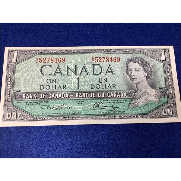 Bank of Canada 1954 $1.00 Bank Note
