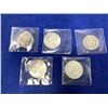 Image 1 : Lot of 5 Canadian Coins - 1965 Silver 50 cent (3) , 1974 (2)