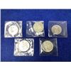 Image 2 : Lot of 5 Canadian Coins - 1965 Silver 50 cent (3) , 1974 (2)