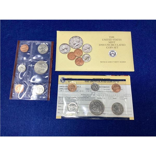 The United States Mint 1990 Uncirculated Coin Set - With D and P Mint Marks
