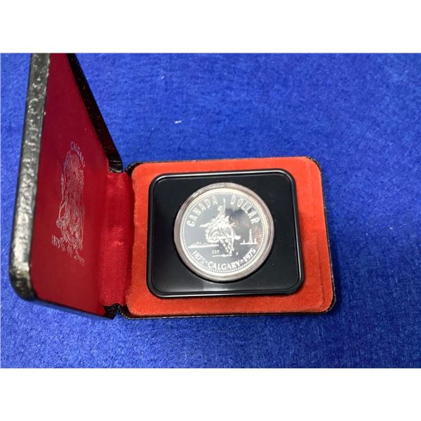 Royal Canadian Mint Dollar Coin Cased - 1875, Calgary, 1975