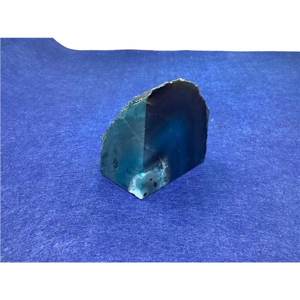 Blue Agate Geode Book End