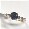 Image 1 : 10K Yellow Gold Black Diamond(1.5ct) Diamond(0.5ct) Ring (~Size 6.75)(Ring is resizable for $40) (~l