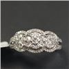 Image 1 : 10K White Gold Diamond(0.5ct) Ring (~Size 7)(Ring is resizable for $40) (~length inches) (~weight 3.