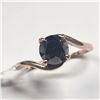 Image 2 : 10K Rose Gold Black Diamond(1.45ct) Ring (~Size 7.5)(Ring is resizable for $40) (~length inches) (~w