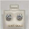 Image 1 : 10K White Gold White Moissanite(1.52ct) Earrings (~Size )(Ring is resizable for $40) (~length inches